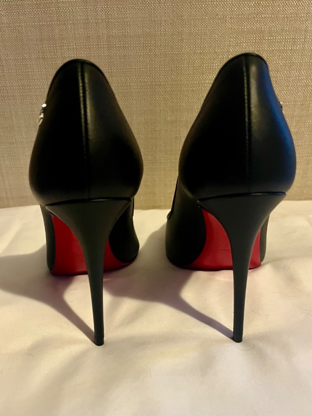 Christian Louboutin Sporty Kate 100 Black Heels EU 37.5 NEW w/ Box, Dust Bags - Picture 2 of 8